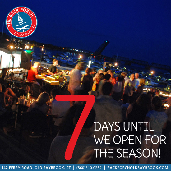 7 Days Until The Back Porch Opens for the 2015 Season