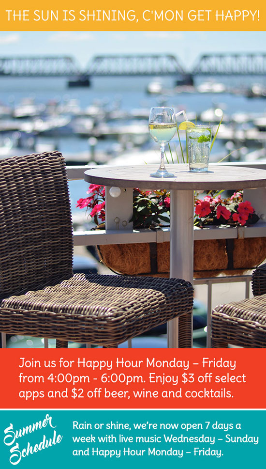 Happy Hour at the Back Porch Restaurant, Old Saybrook CT